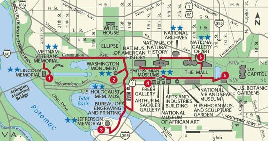 washington kort over vandreruter