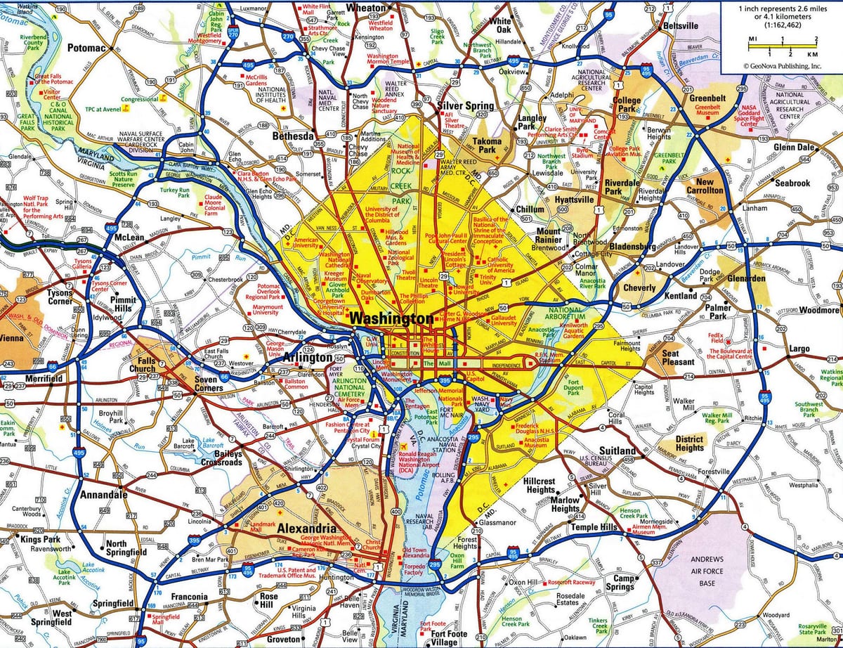 washington dc køreplan