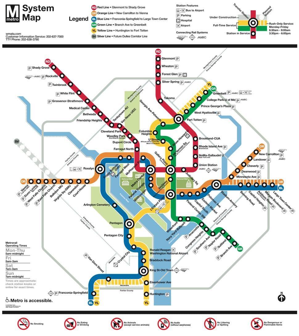 dc metro-kort