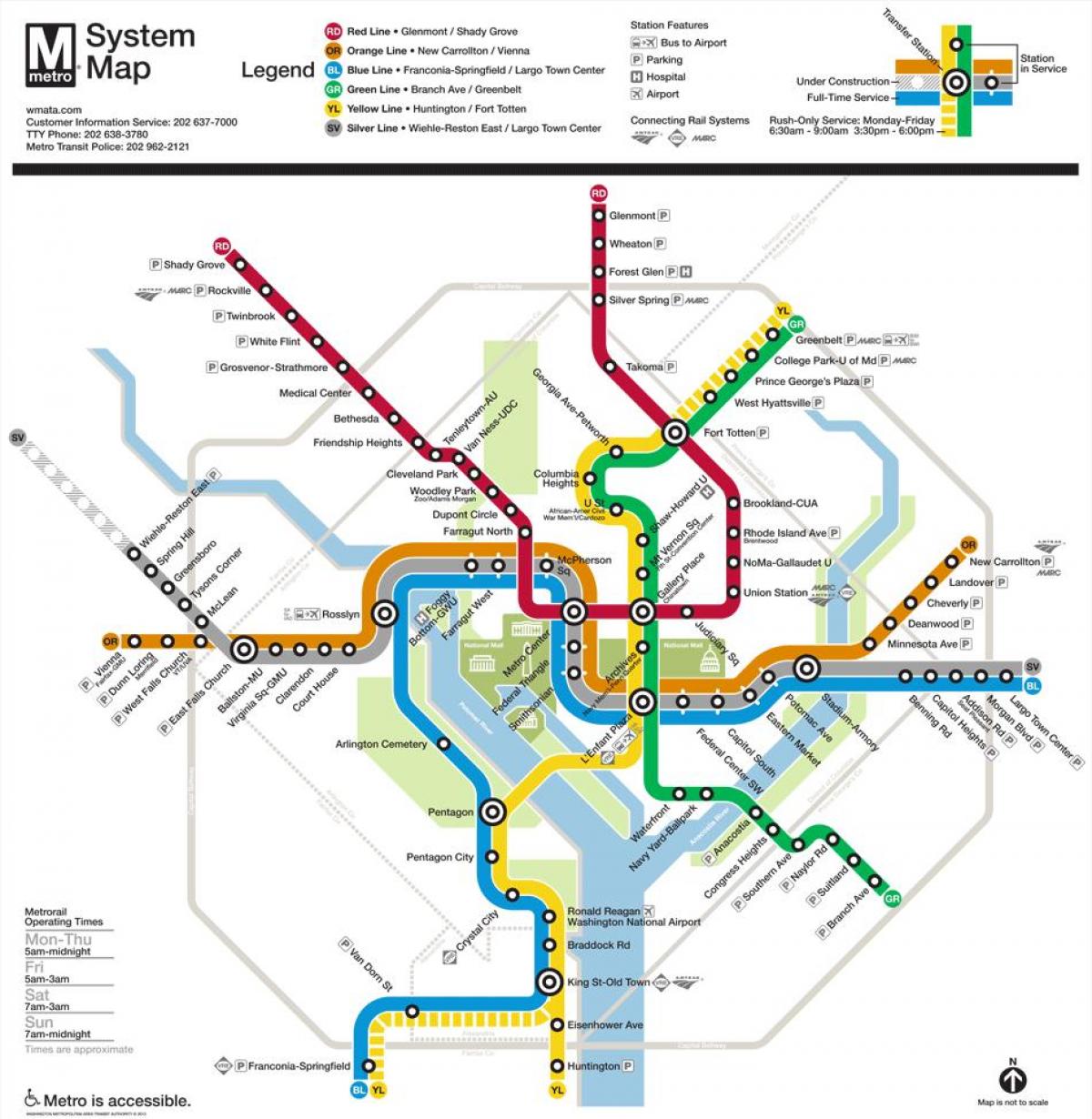 dc metro kort 2015