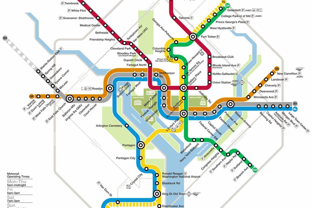 washington dc metro system map