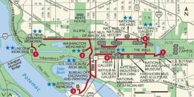 Washington kort over vandreruter