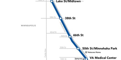 Blue line dc metro kort