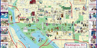 Washington dc steder at besøge kort