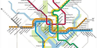 Washington dc metro kort silver line