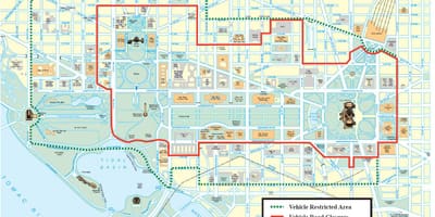 Washington dc parkering på gaden kort