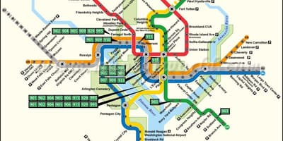 Washington dc sporvogn kort