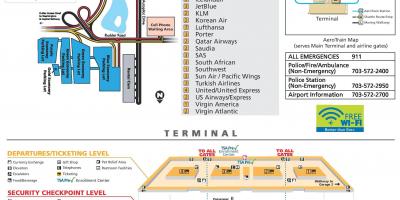 Washington dulles international airport kort