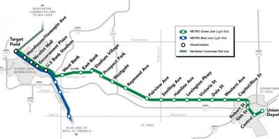 Grøn linje dc metro kort
