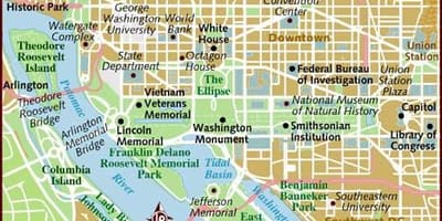 Washington-området kort