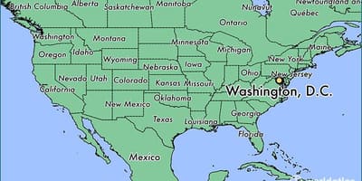 Dc kort amerikas forenede stater